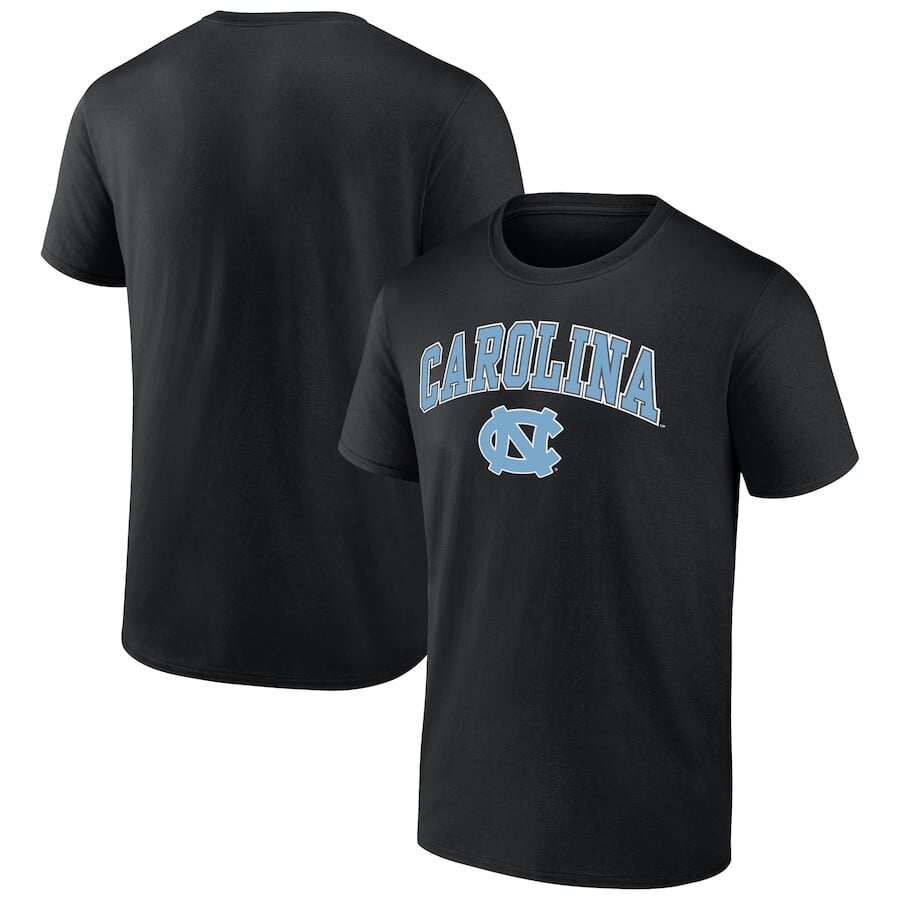 

Футболка с коротким рукавом Fanatics Branded North Carolina Tar Heels, черный