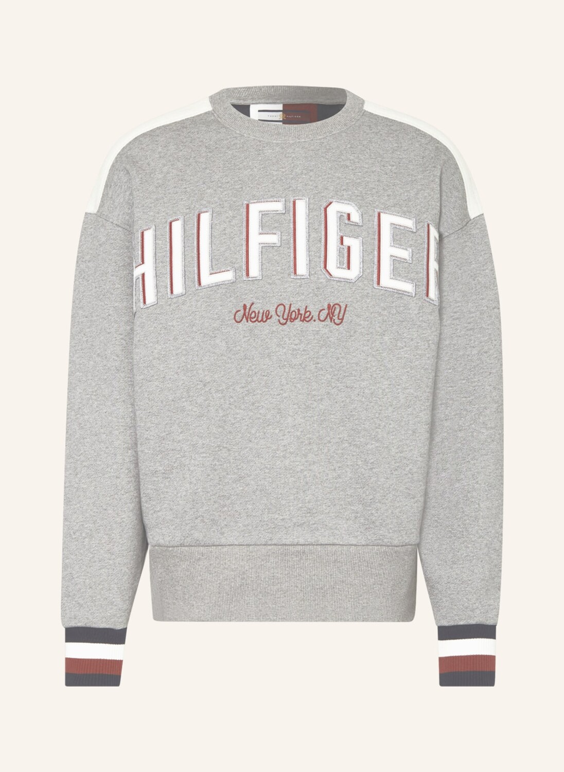 

Толстовка TOMMY HILFIGER mit Galonstreifen, серый