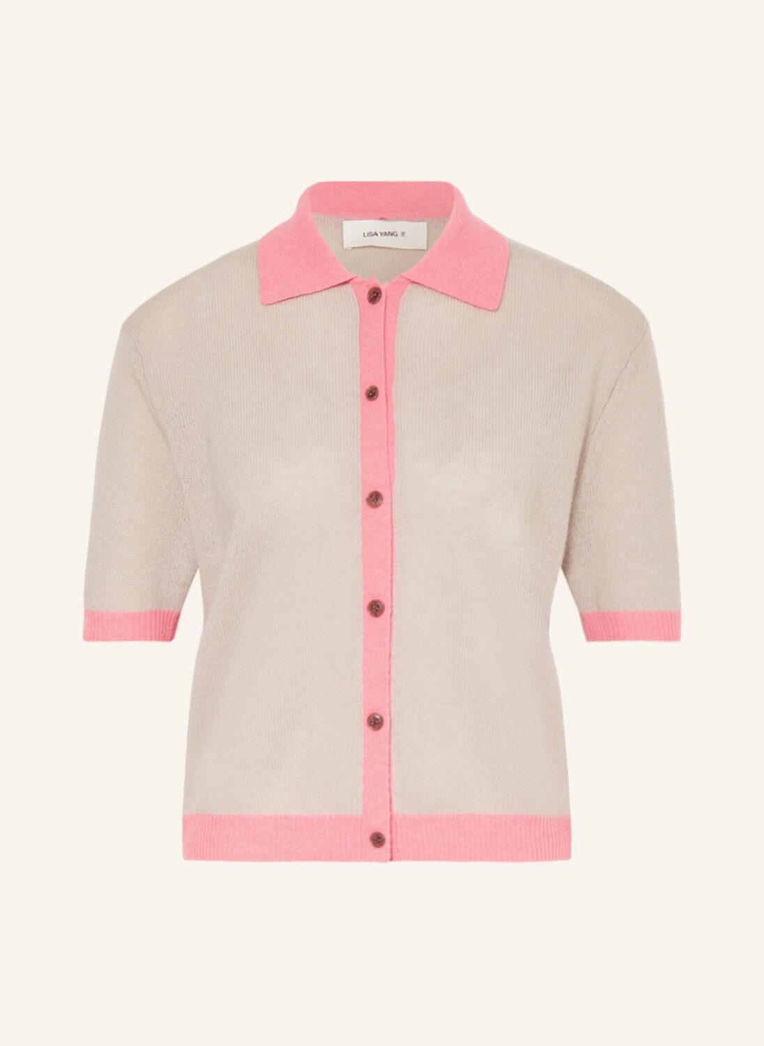 

Кардиган LISA YANG BRIELLE aus Cashmere, светло-серый