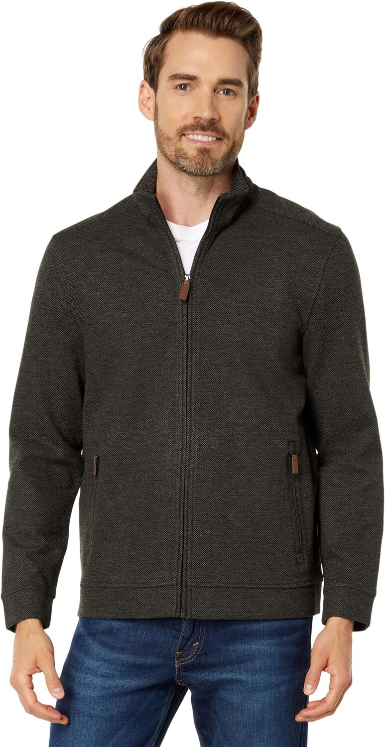 

Свитер Brushed Birdseye Full Zip Johnston & Murphy, цвет Charcoal