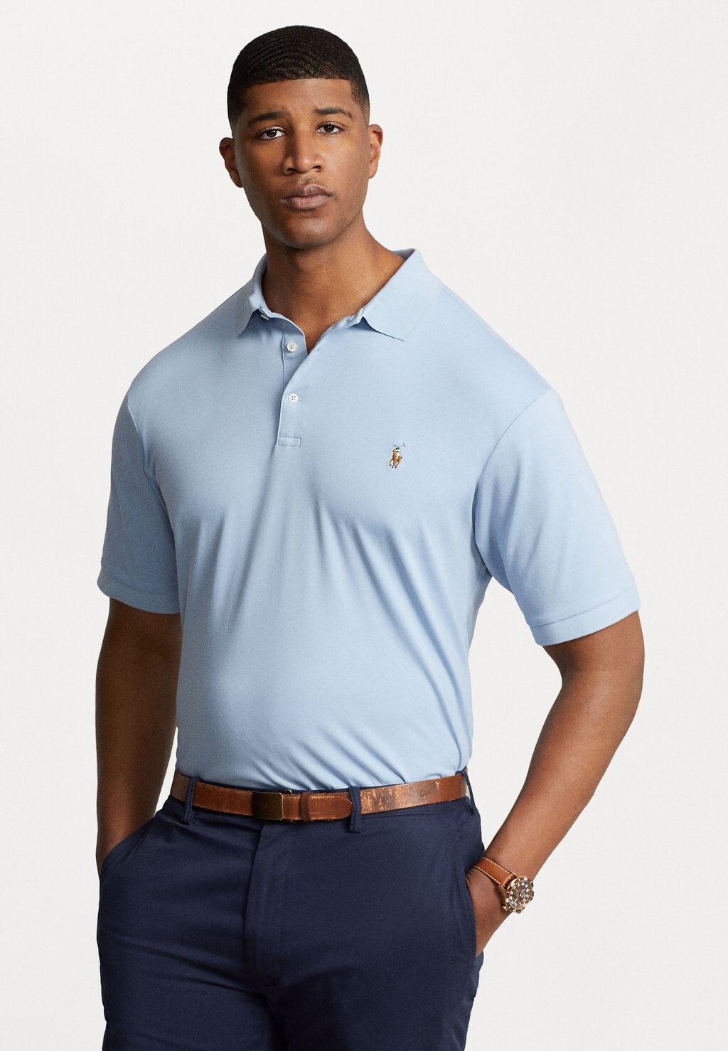 

Поло КОРОТКИЙ РУКАВ Polo Ralph Lauren Big & Tall, летний синий
