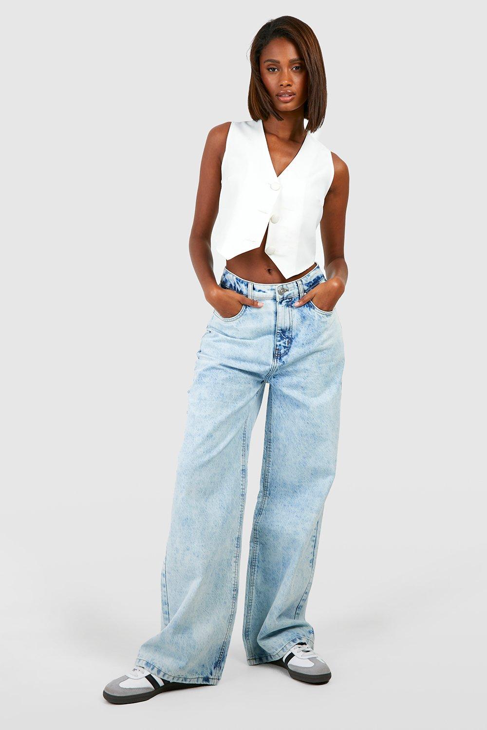 Базовые прямые джинсы Boohoo, синий джинсы reserved базовые 40 размер