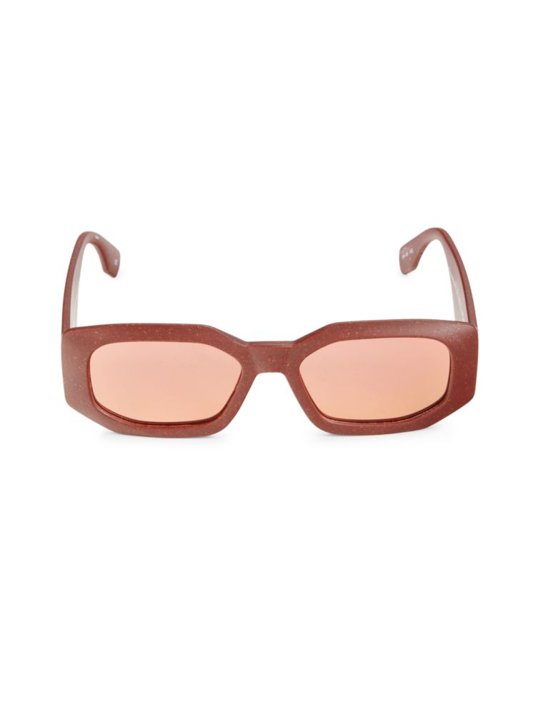 цена Прямоугольные солнцезащитные очки Grass Half Full, 54 мм Le Sustain By Le Specs Eyewear, розовый