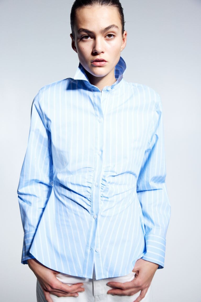 

Блузка с подплечниками H&M, синий