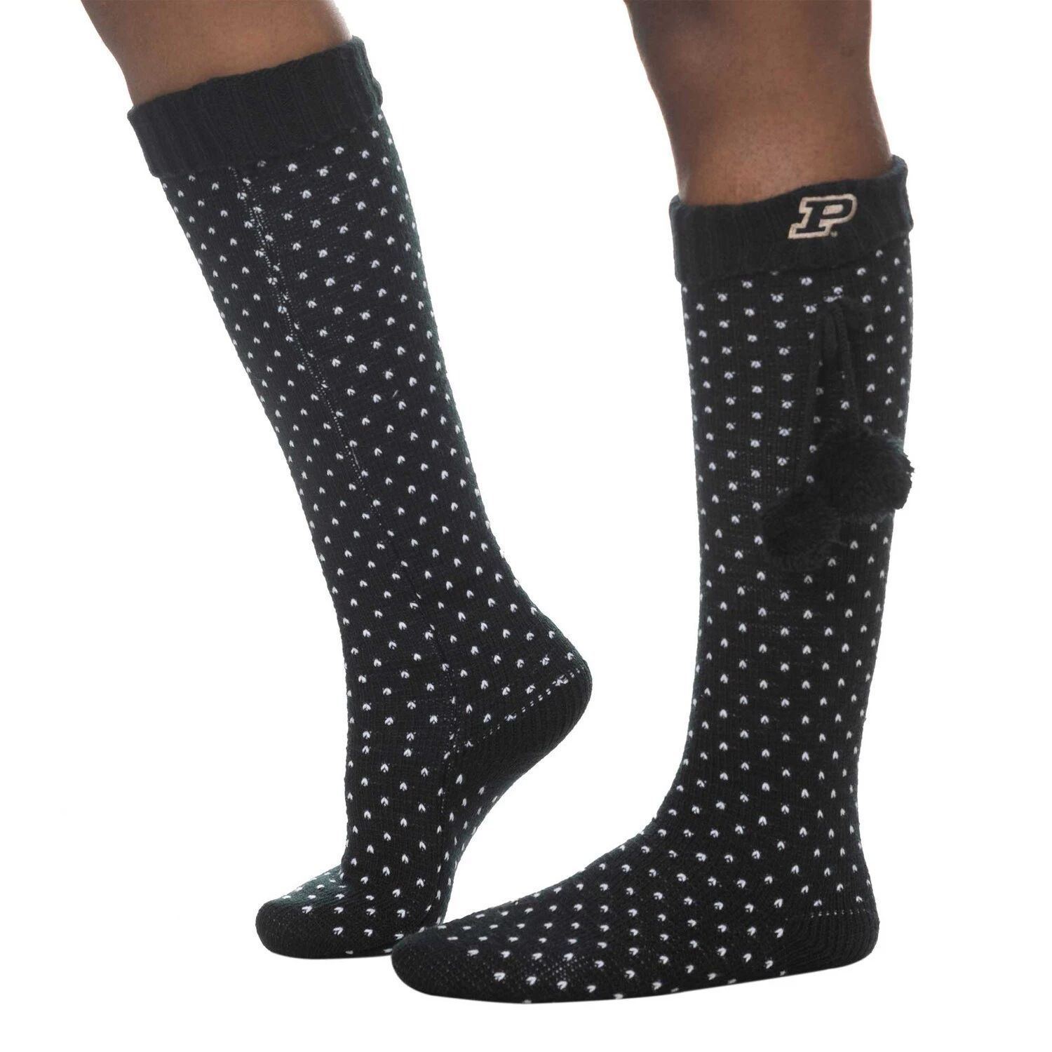цена Женские носки до колена ZooZatz Purdue Boilermakers черного цвета