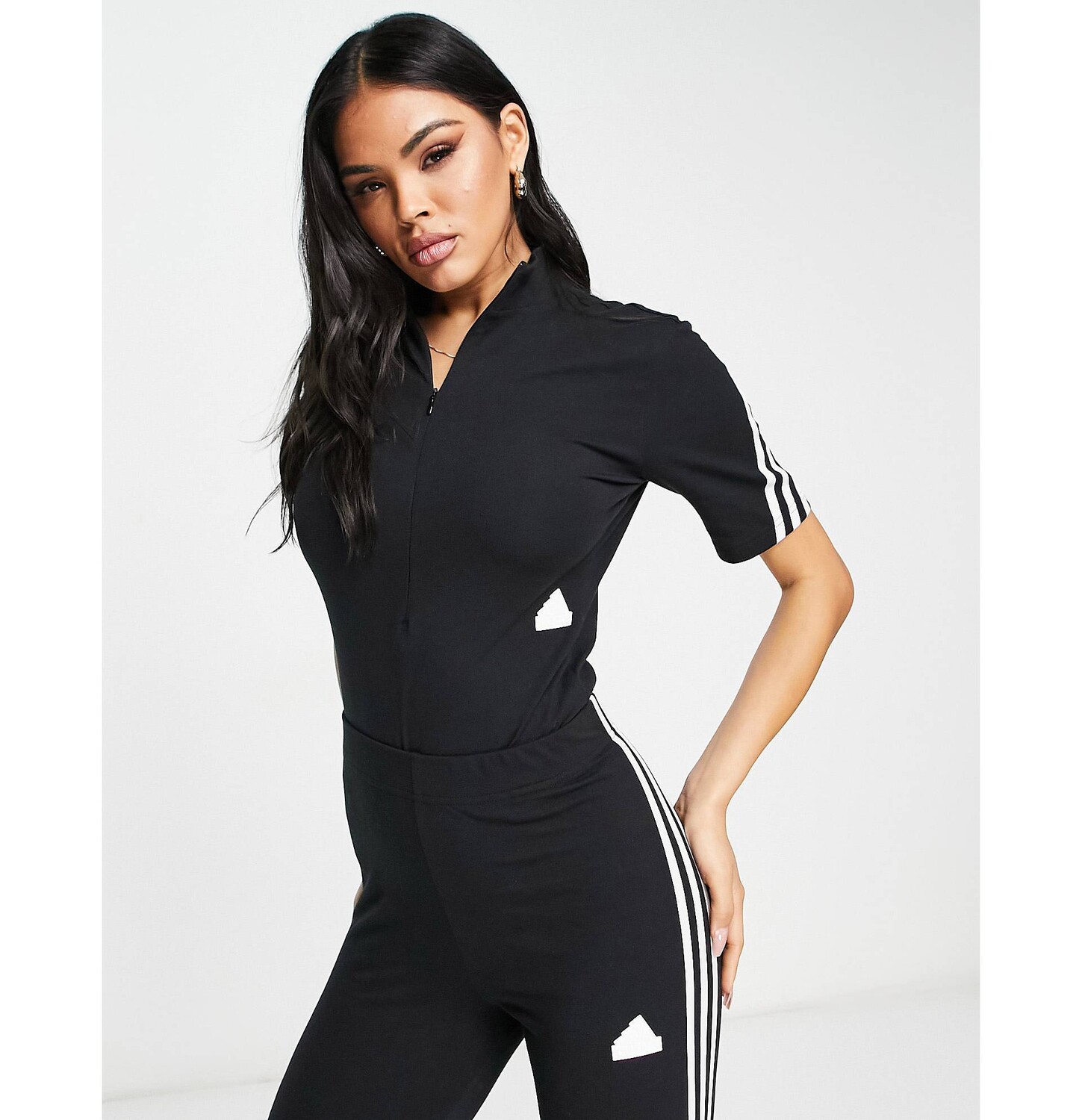 

Черное боди с 3 полосками adidas Sportswear future icons adidas performance