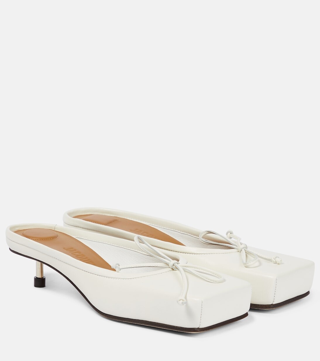 

Кожаные мюли les mules basses Jacquemus, белый