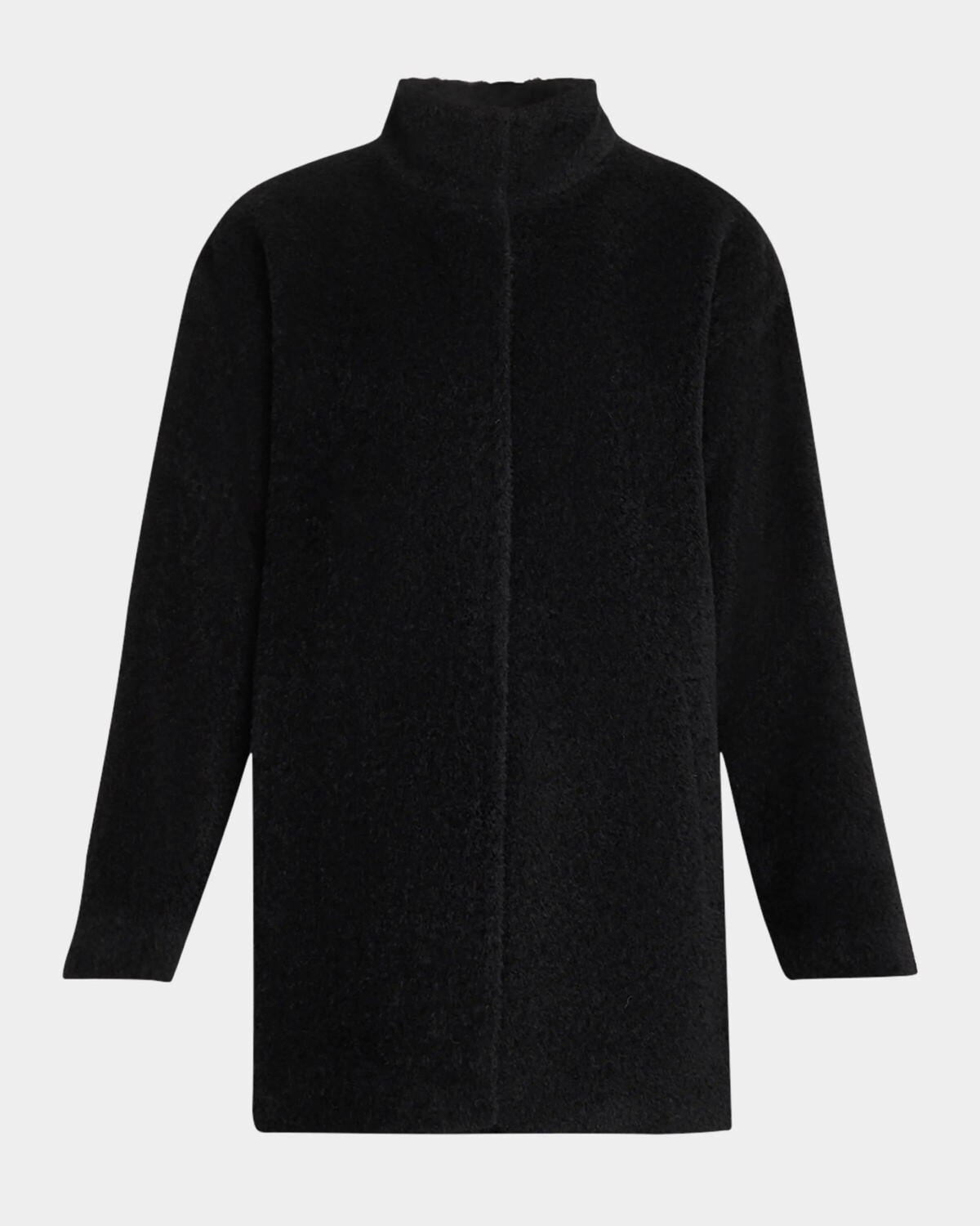 

Пальто Suri из шерсти альпаки с воротником-стойкой Eileen Fisher, черный
