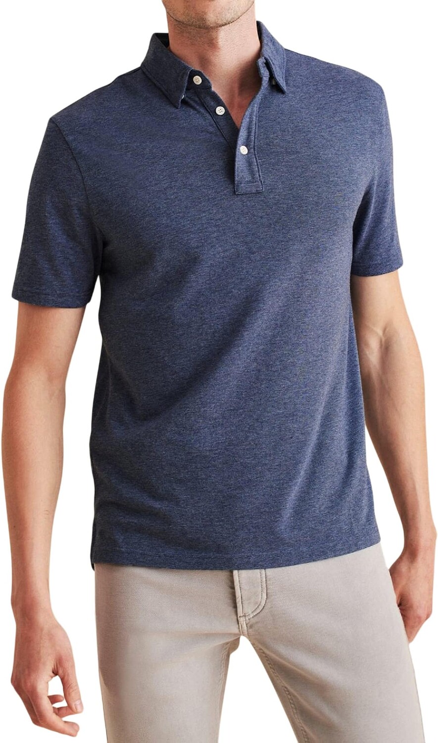 

Рубашка-поло Movement Short Sleeve Polo Faherty, цвет Sea Navy Melange 1