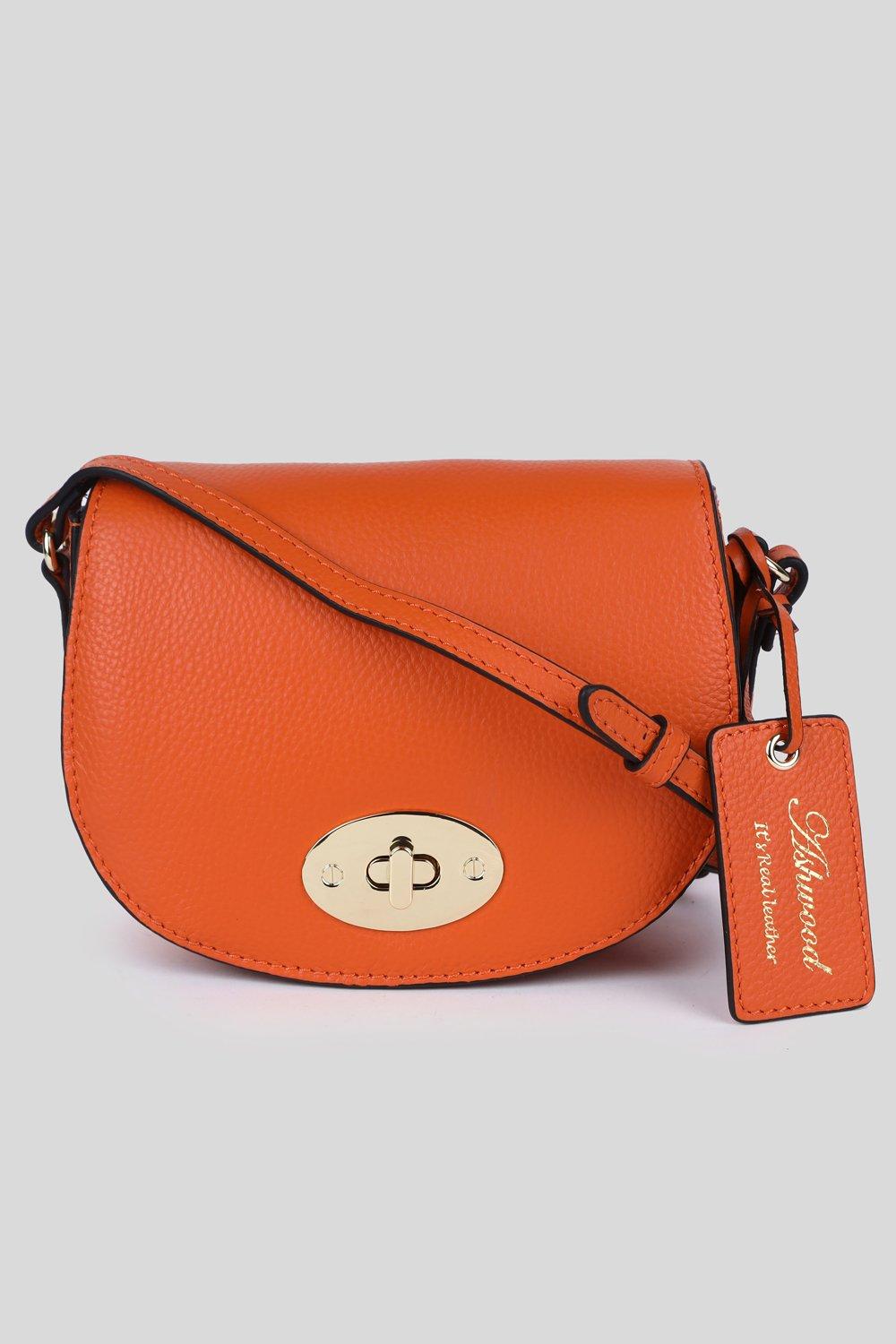 Сумка через плечо Saddle из натуральной кожи 'Borsa della Moda' Ashwood Leather, оранжевый