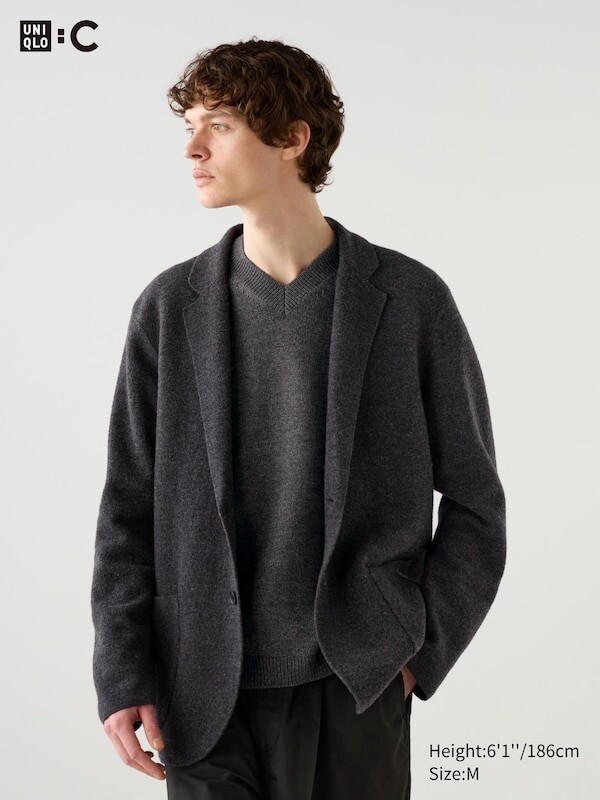 

Вязаный жакет Uniqlo, серый