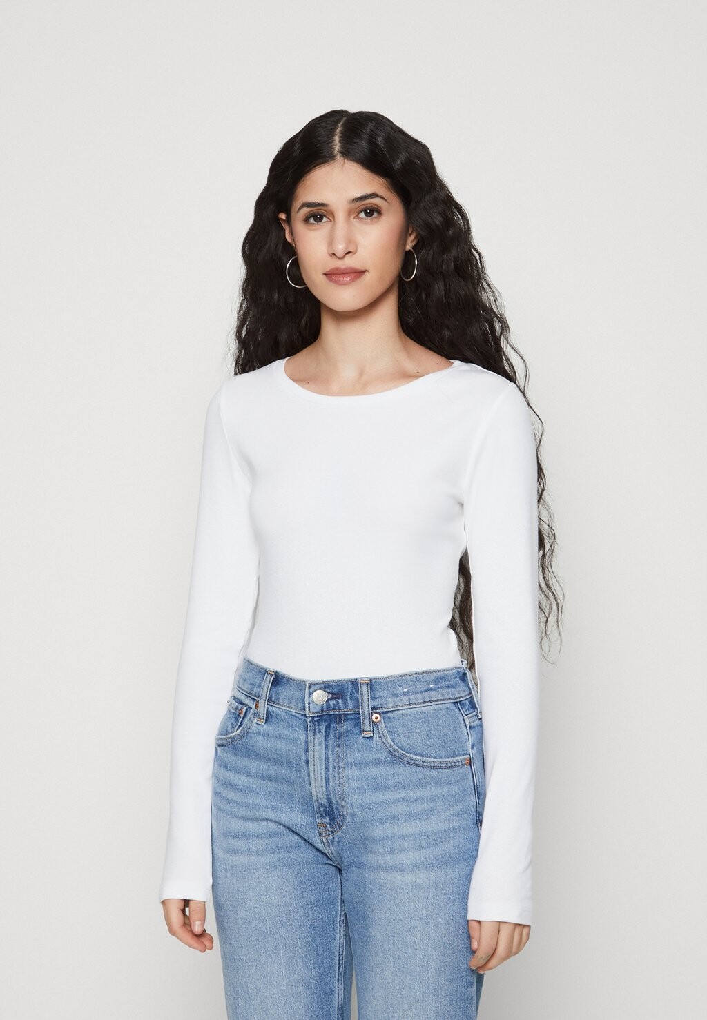

Рубашка с длинным рукавом CREW Gap, цвет fresh white