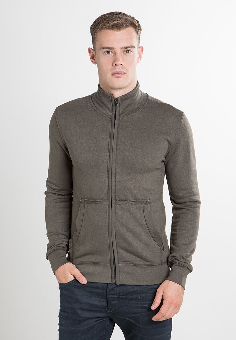 

Толстовка на молнии Urban Classics, оливковая, Зеленый