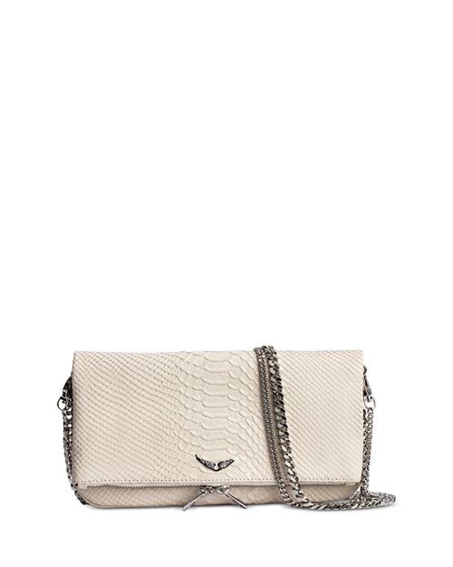 

Кожаный клатч Rock Savage с тиснением Flash Zadig & Voltaire, цвет Ivory/Cream