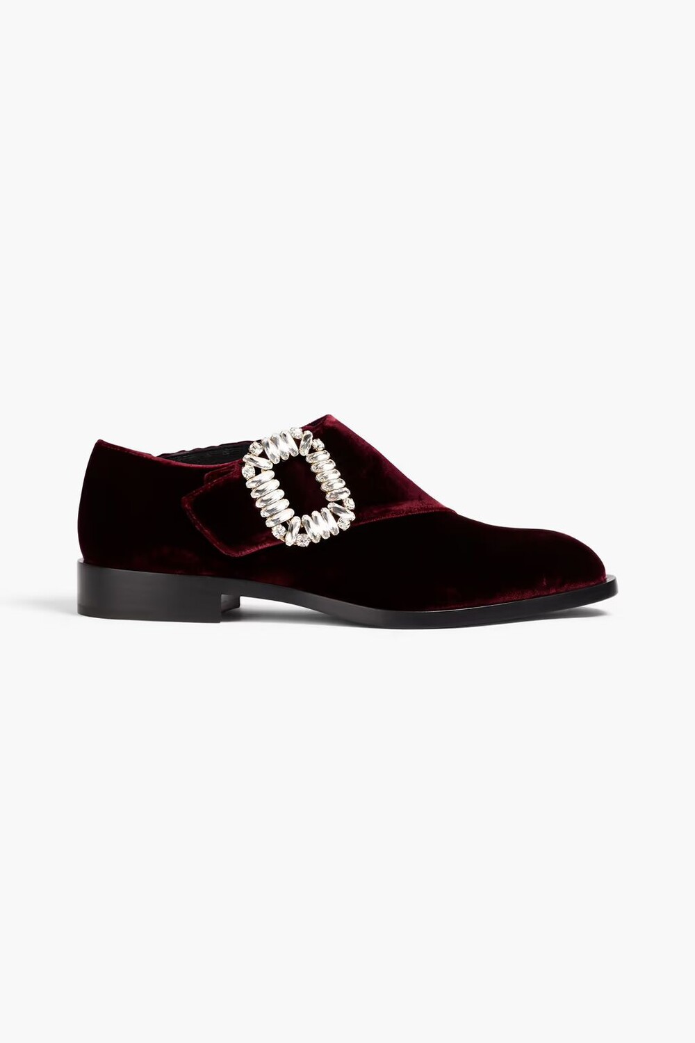 

Бархатные лоферы Monk Strass с декором Roger Vivier, слива