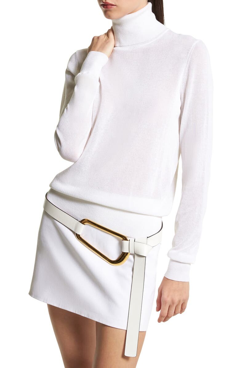 

Вязаный свитер из тюля с высоким воротником Joan MICHAEL KORS COLLECTION
