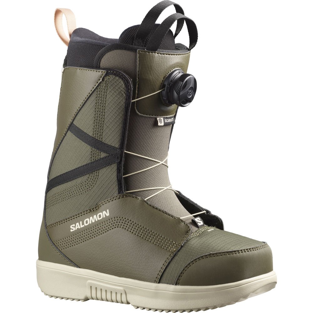 Ботинки для сноубординга Salomon Scarlet Boa, зеленый ботинки для сноубординга salomon faction boa серый