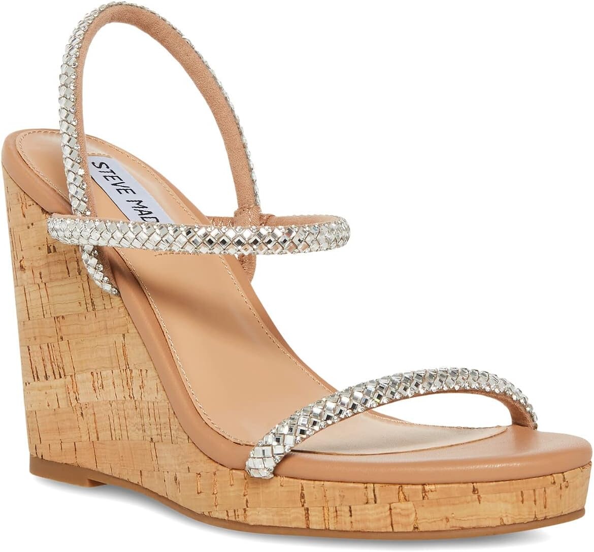 

Босоножки Udell Wedge Sandal Steve Madden, цвет Rhinestone Cork