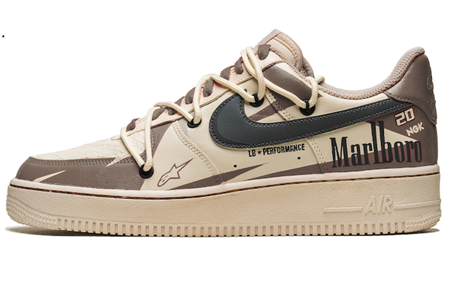 

Кроссовки Nike Air Force 1 Skateboarding Shoes Unisex Low-top Brown, коричневый
