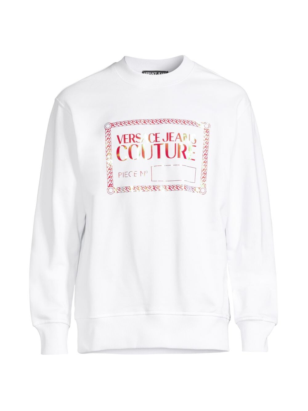

Футболка с длинным рукавом с номером изделия Versace Jeans Couture, белый