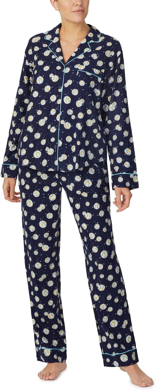 

Пижама Kate Spade New York Long Sleeve Flannel Pajama Set, цвет Disco Ball