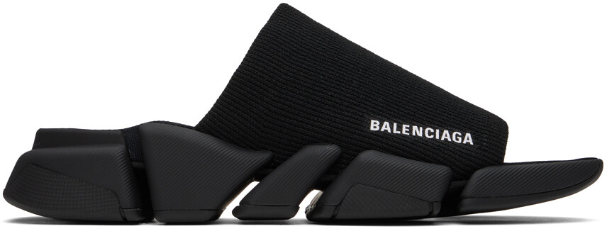 

Черные шлепанцы Balenciaga Speed ​​2.0