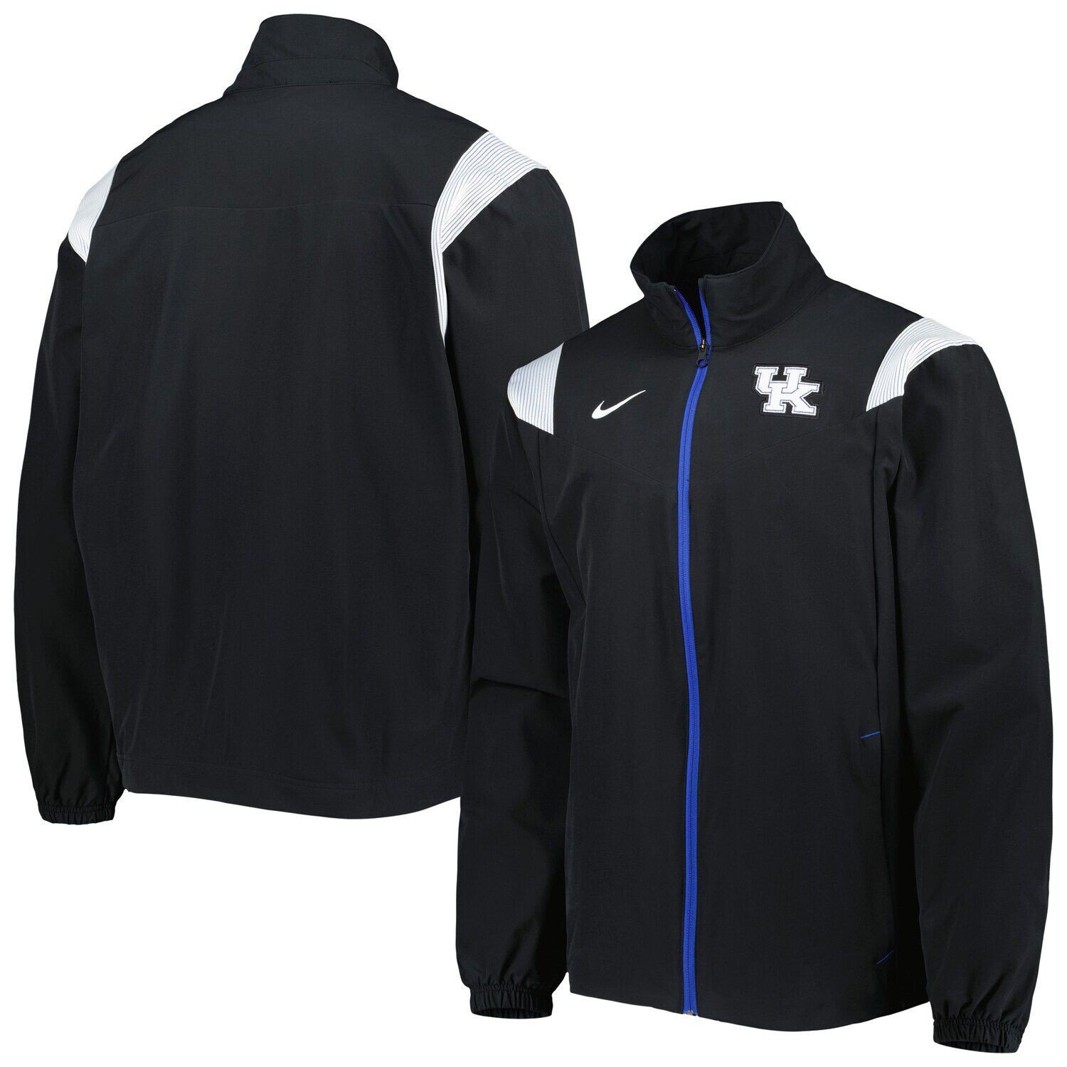 

Мужская черная тканая куртка с молнией во всю длину Kentucky Wildcats Nike, Черный