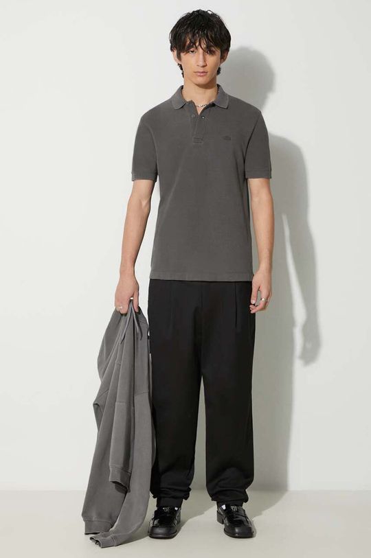 Хлопковая рубашка-поло Lacoste, серый цена и фото
