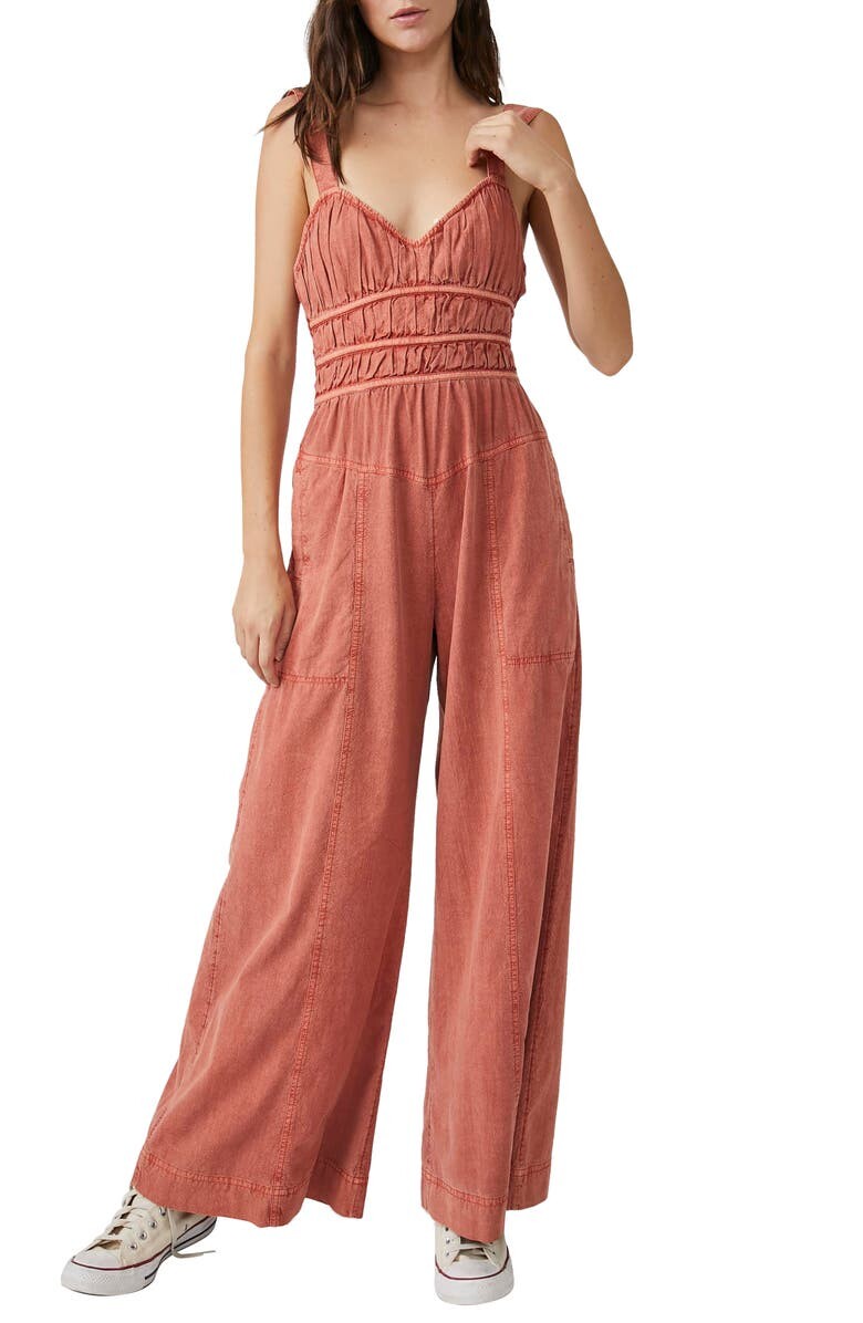 

Широкий комбинезон After All с рюшами FREE PEOPLE