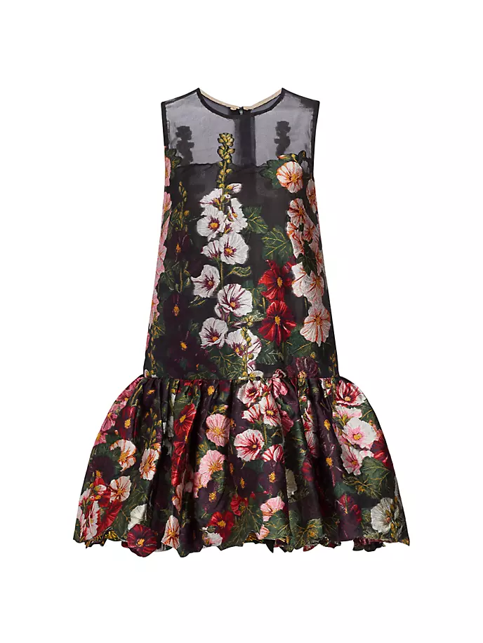 

Мини-платье Hollyhocks Fil Coupe с воланами Oscar De La Renta, черный