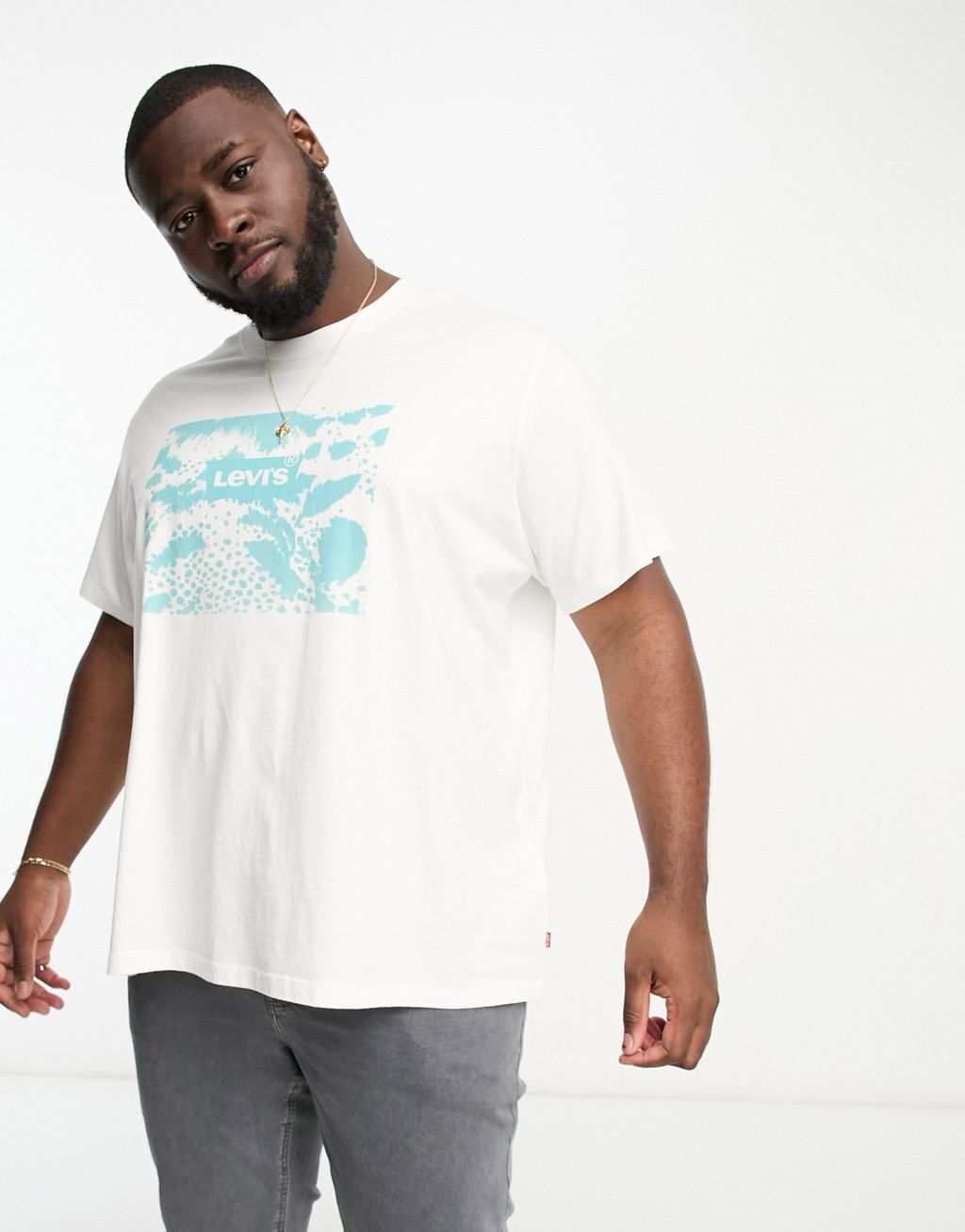 

Белая футболка Levi's Big & Tall с логотипом на груди