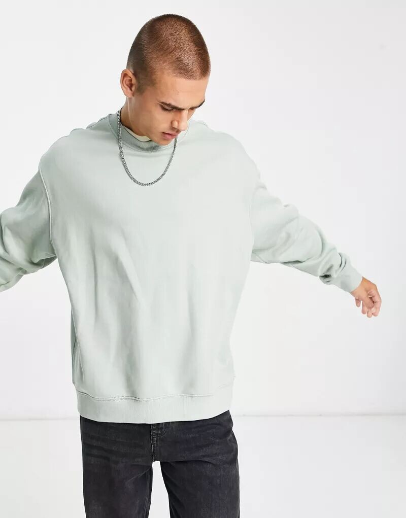 

Толстовка оверсайз шалфейного цвета Weekday эксклюзивно для ASOS