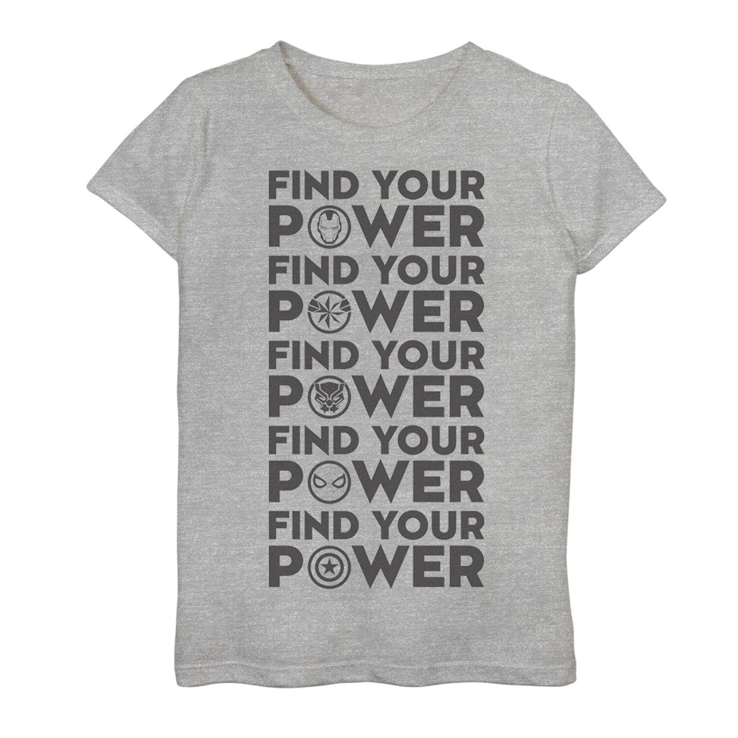 

Футболка с логотипом Marvel Find Your Power Team для девочек 7–16 лет Licensed Character