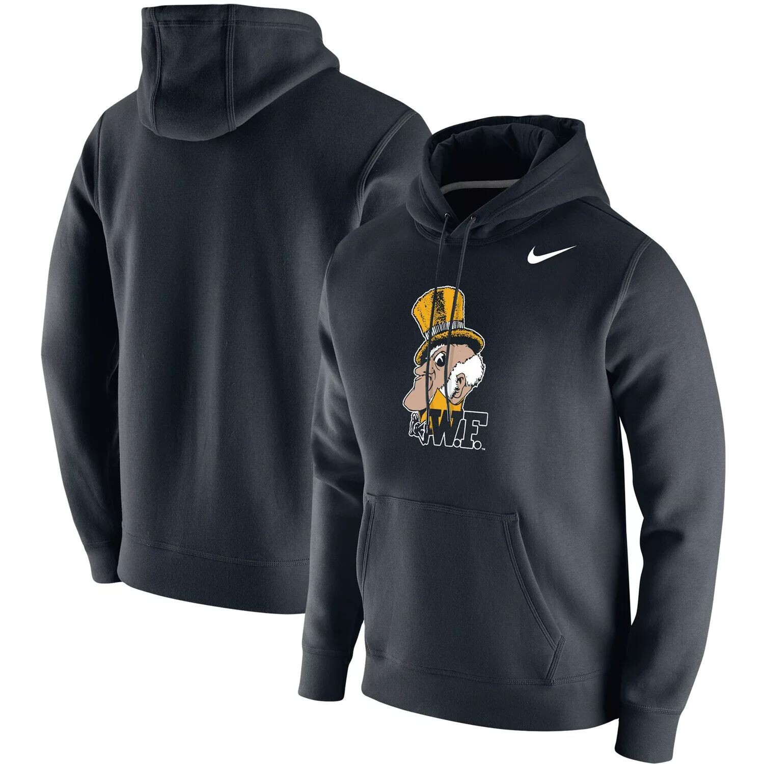 

Мужской пуловер с капюшоном и логотипом Nike Black Wake Forest Demon Deacons Vintage School