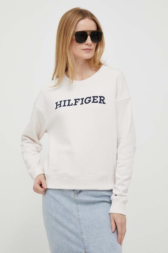 

Хлопковая толстовка Tommy Hilfiger, бежевый