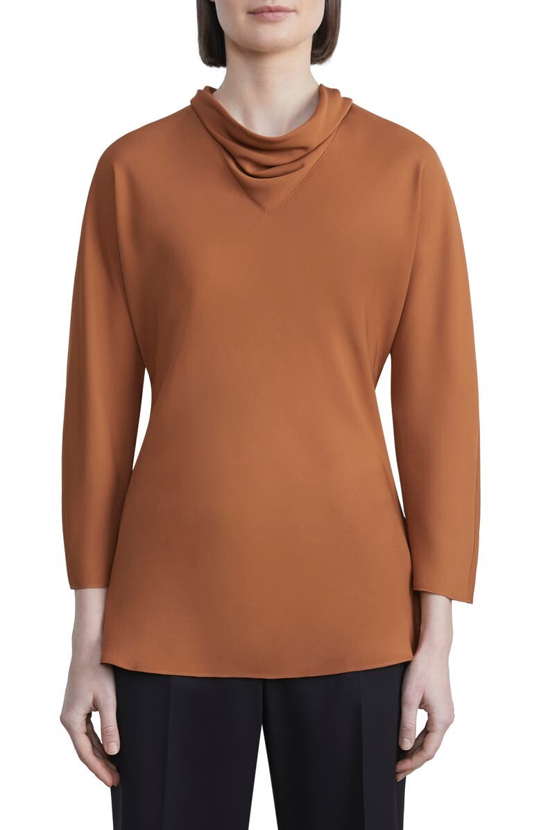 

Шелковая блузка косого кроя с воротником-хомутом LAFAYETTE 148 NEW YORK