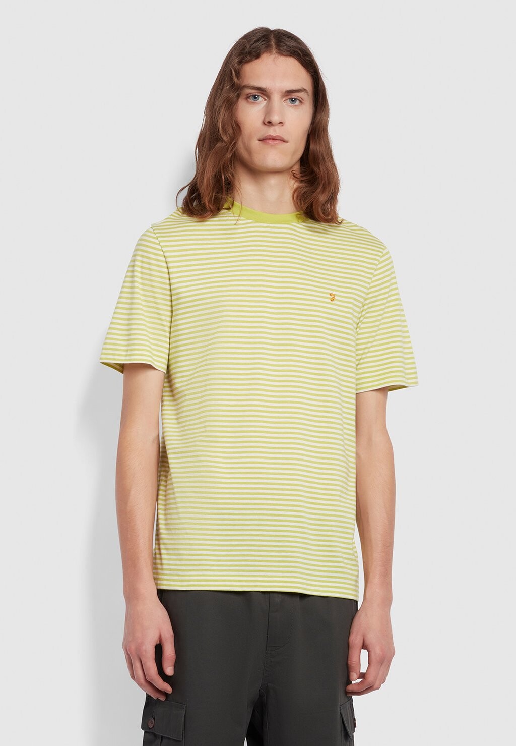 Футболка с принтом DAYTONA STRIPED Farah, цвет chartreuse