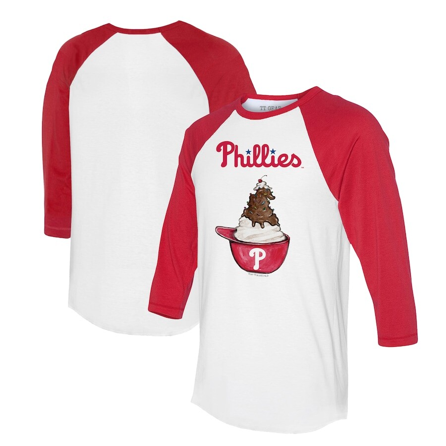 

Футболка с длинным рукавом Tiny Turnip Philadelphia Phillies, белый