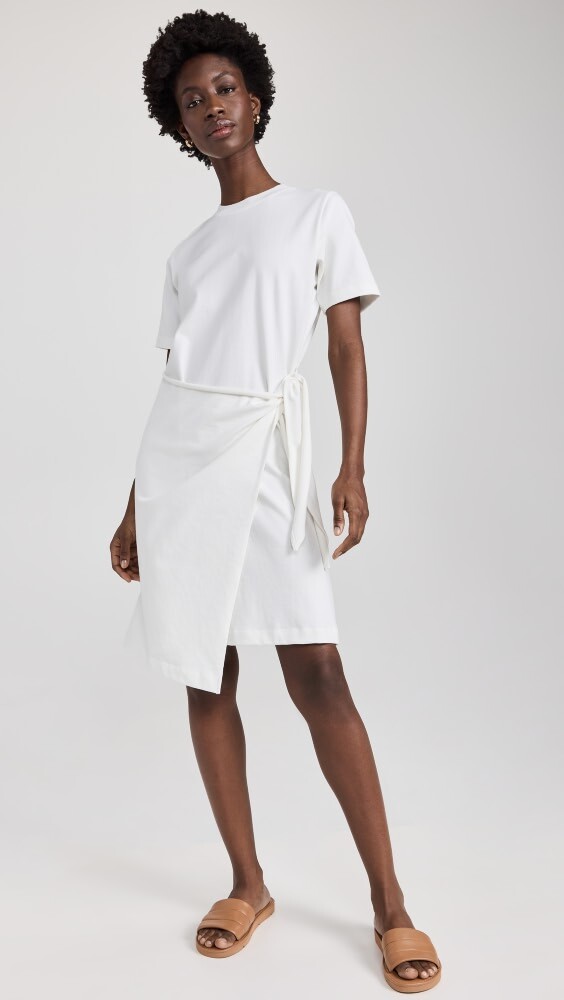 

Платье Vince Short Sleeve Side Tie, белый