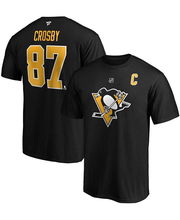 

Мужская футболка Sidney Crosby Pittsburgh Penguins Team Authentic Stack Fanatics, черный