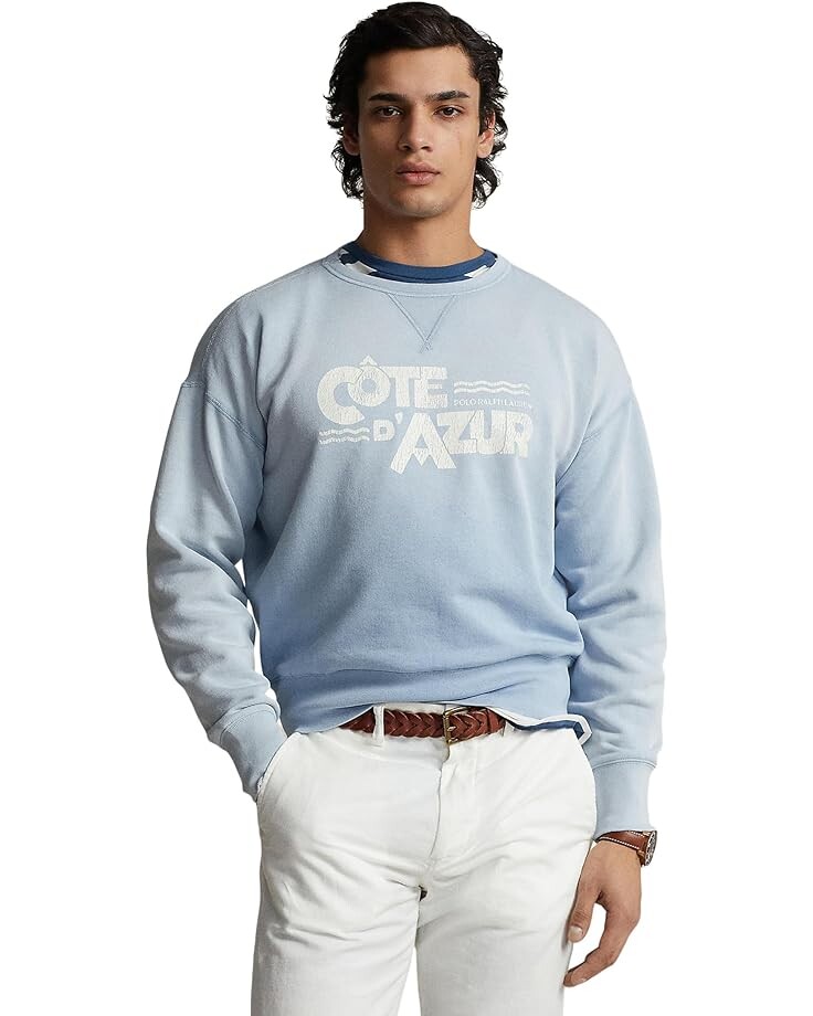 

Толстовка Polo Ralph Lauren Vintage Fit Fleece Graphic, цвет Southport Blue