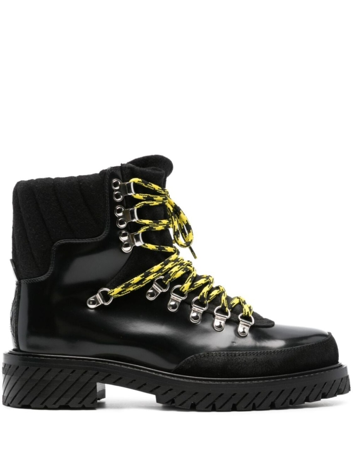 

Off-White patent-leather ankle boots, черный