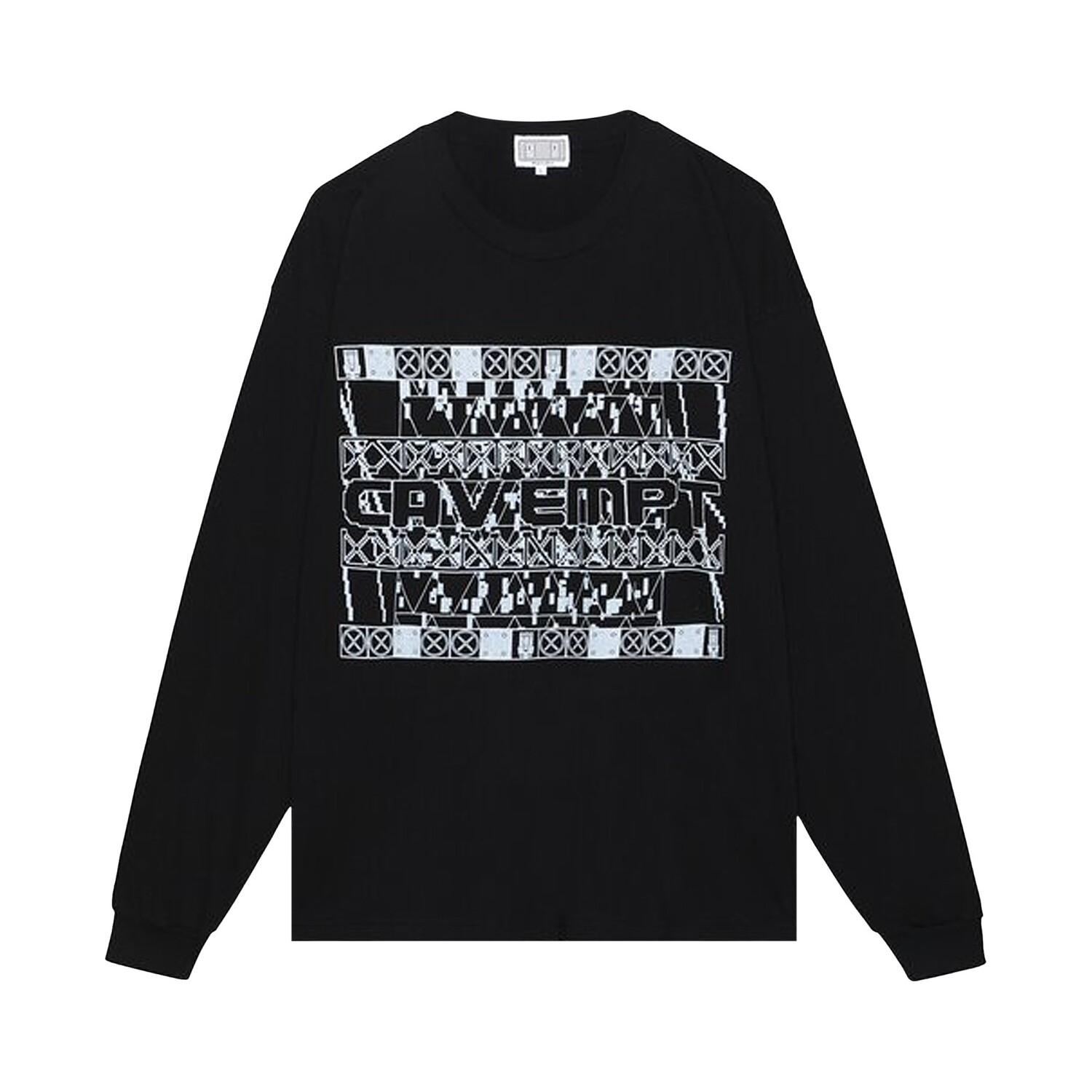 

Футболка Cav Empt Aligning с длинными рукавами и большим размером, черная, Черный