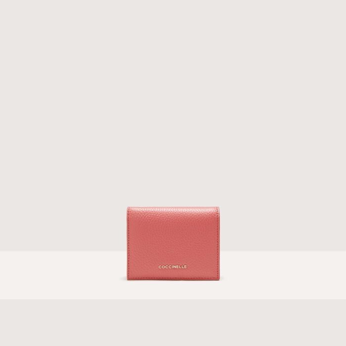 

Маленький кошелек из зернистой кожи Coccinelle METALLIC SOFT, красный