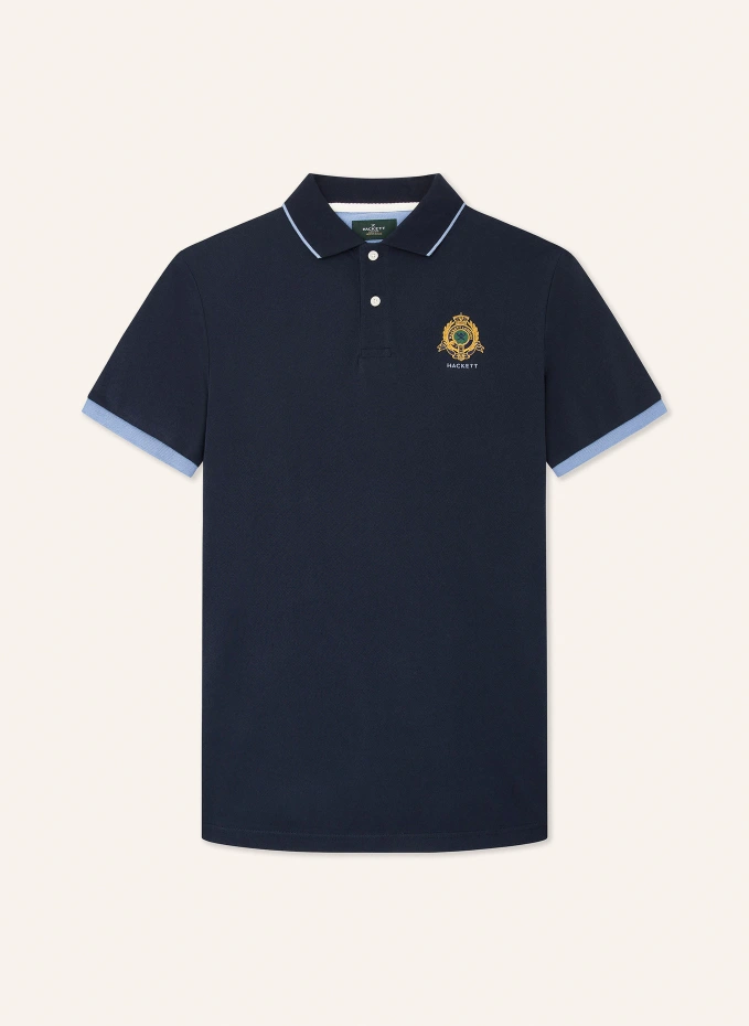 Рубашка-поло heritage logo polo Hackett London, синий