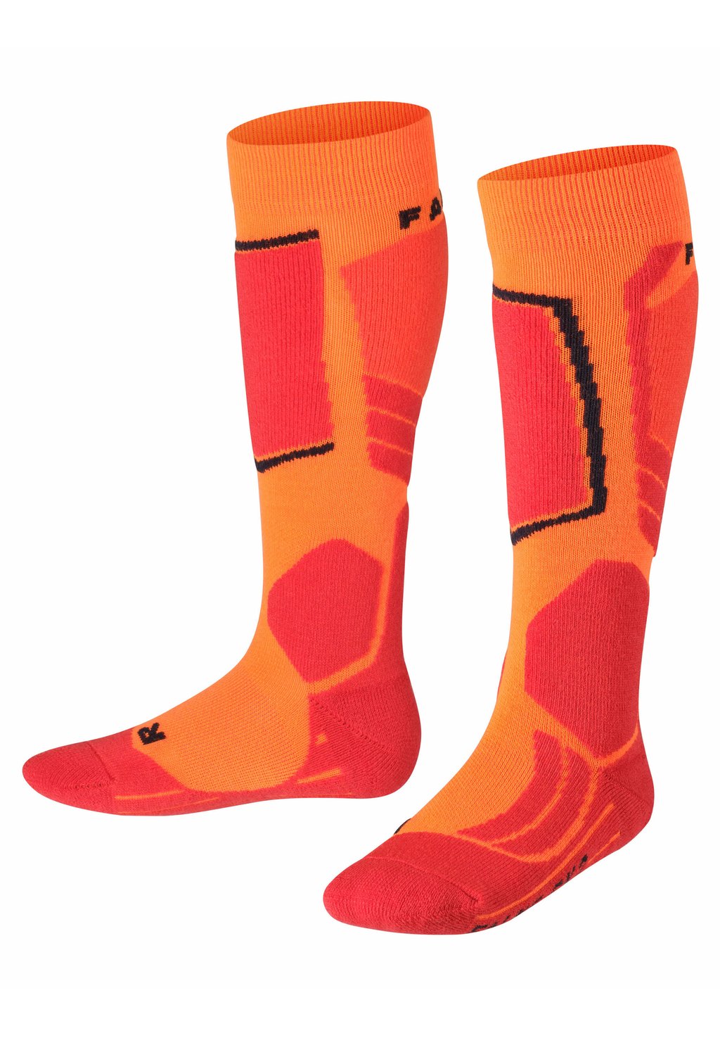 Носки Sk2 Intermediate Лыжи Среднего Сильного Мощности FALKE, цвет flash orange