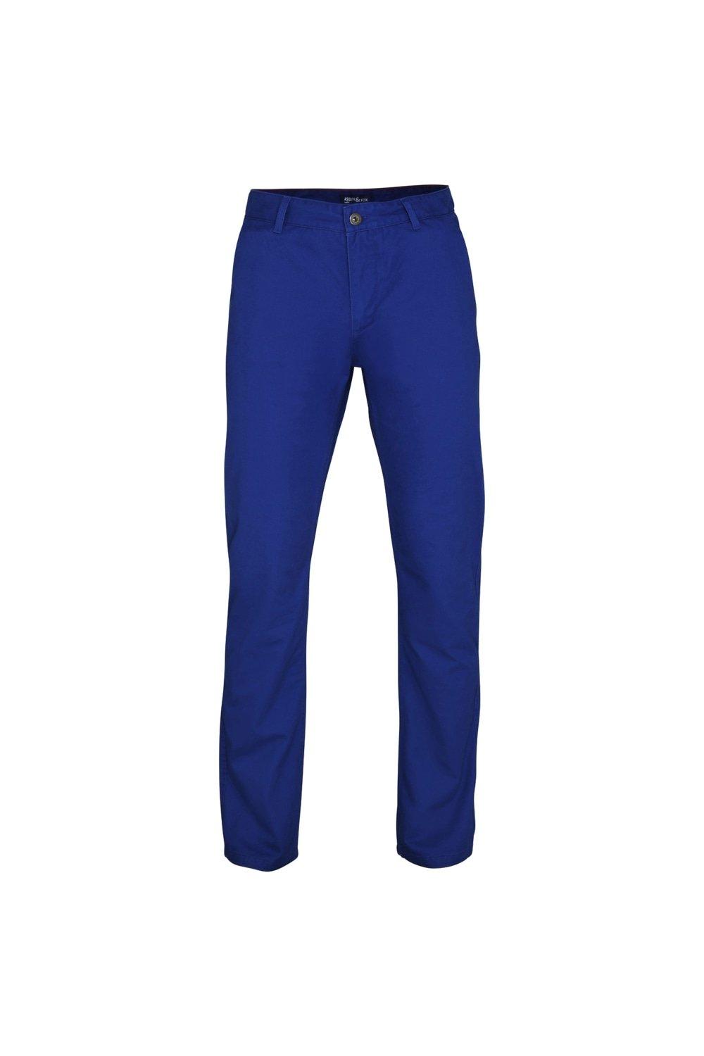 Классические повседневные брюки чинос/брюки Asquith & Fox, синий цена и фото
