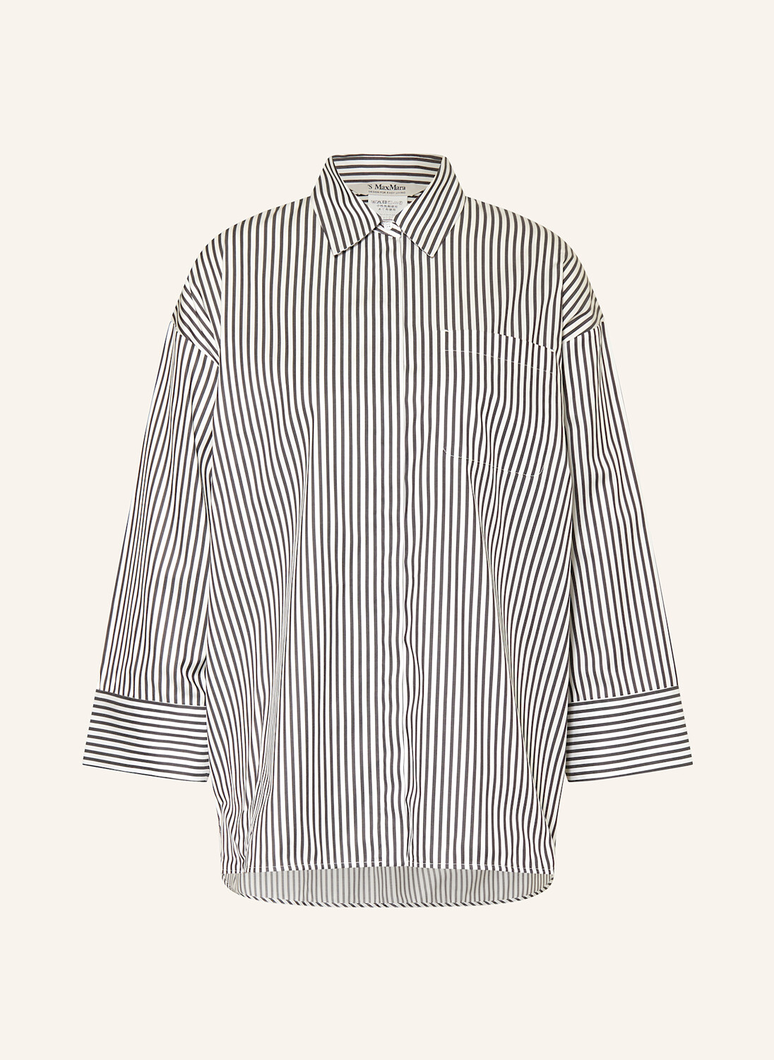 

Блузка-рубашка фано S Max Mara, черный/белый