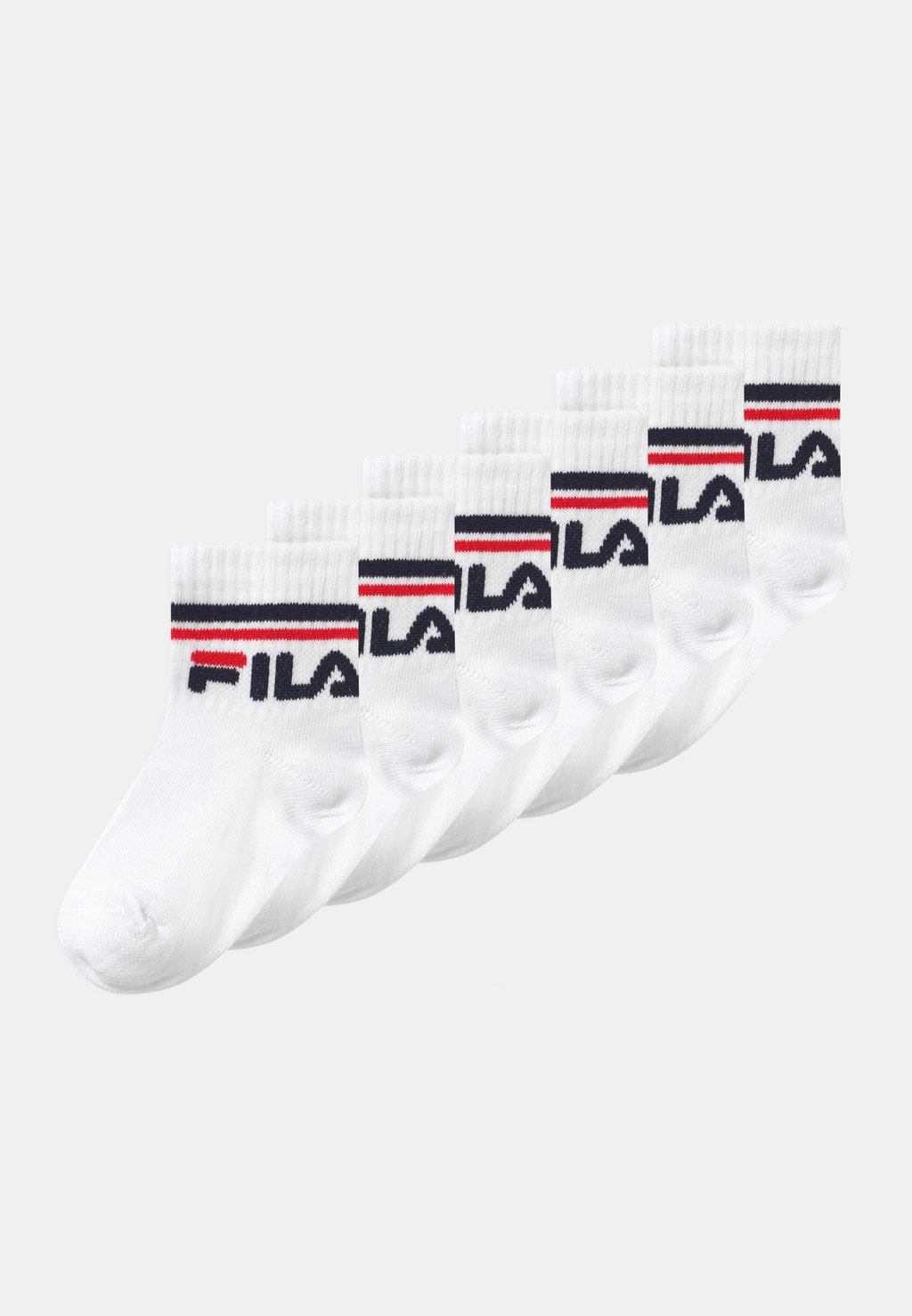 Носки JUNIOR QUARTER UNISEX 6 PACK Fila, цвет white носки quarter socks unisex 6 pack fila цвет navy