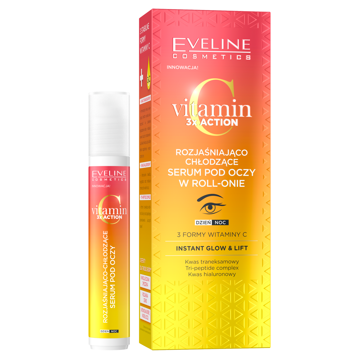 Шариковый крем для глаз Eveline Cosmetics Vitamin C, 15 мл